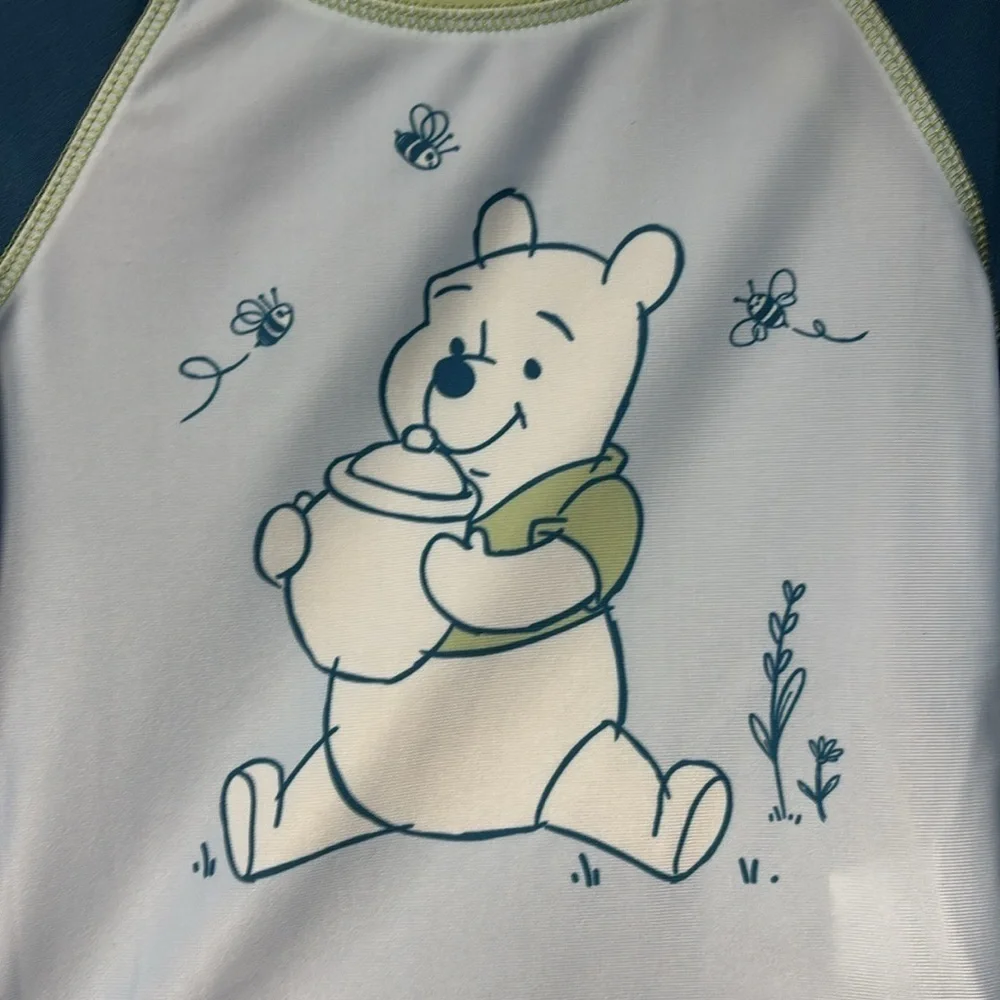 NWT Twin alert! 2xDisney Kids 18mo Winnie the Pooh Swim Rashguard Sets. 😍😍😍😍😍 - Picture 3 of 12